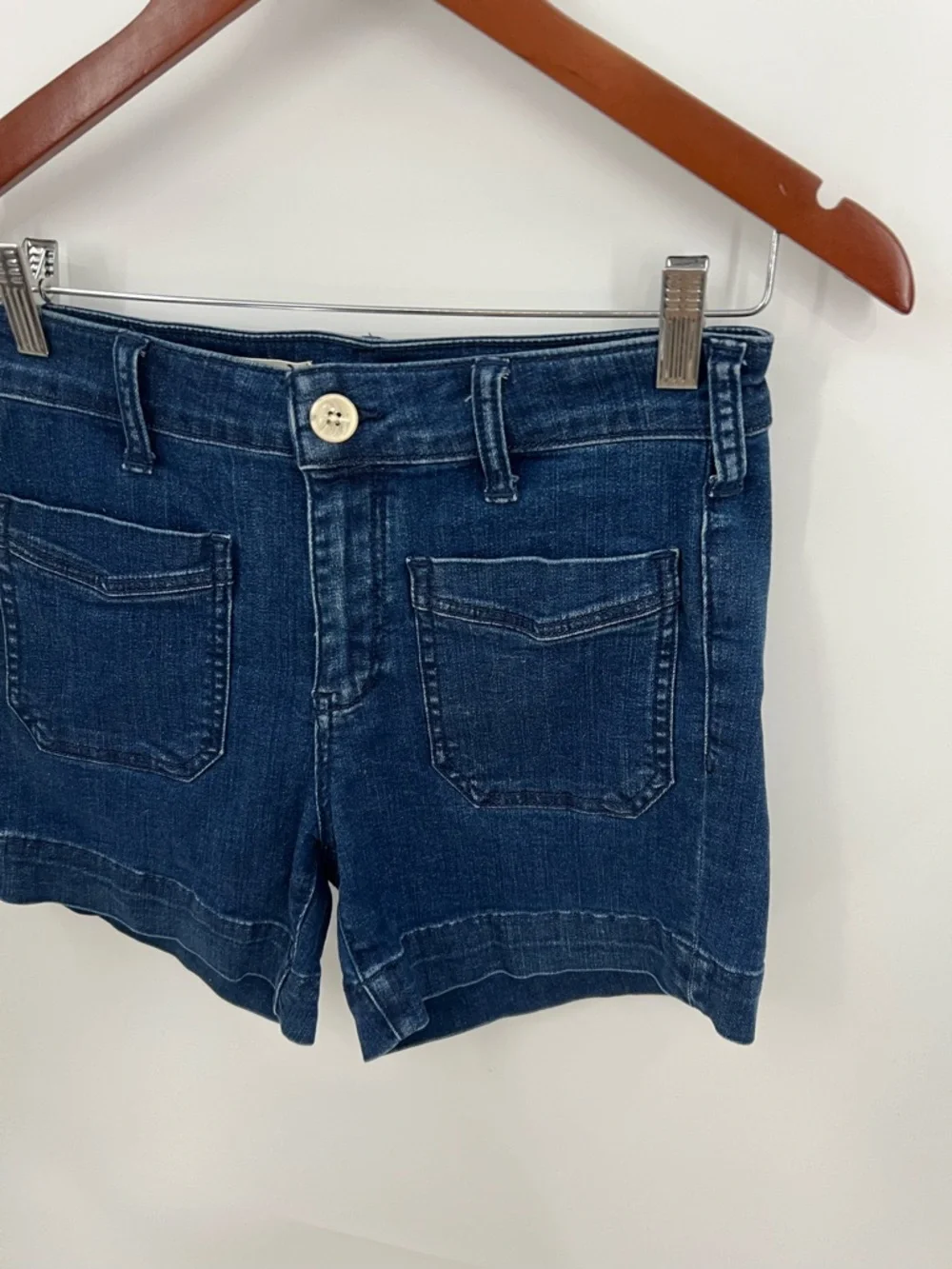 Anthropologie Pilcro & the Letterpress Women’s Dark Blue Denim Shorts - Picture 3 of 8